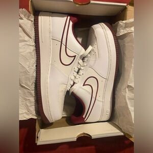 White and red airforce 1 never worn size 10